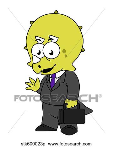 Illustration of a Triceratops businessman. View Large Illustration Stock Illustration - Illustration of a Triceratops businessman.. Fotosearch