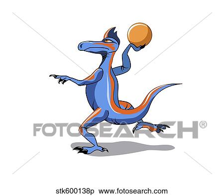 Illustration of an Iguanodon playing basketball. View Large Illustration Stock Illustration - Illustration of an Iguanodon playing basketball.. Fotosearch