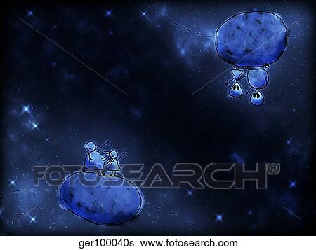 Illustration of humans and aliens in outer space. View Large Illustration Stock Illustration - Illustration of humans and aliens in outer space.. Fotosearch