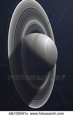 Stock Photograph - Illustration of Saturn, the sixth planet of our solar system.. Fotosearch