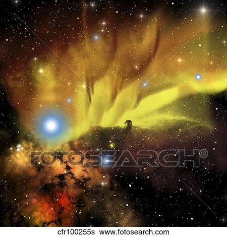 Illustration of the Horsehead Nebula. View Large Illustration Stock Illustration - Illustration of the Horsehead Nebula.. Fotosearch