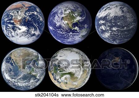 Image comparison of iconic views of planet Earth. View Large Photo Image Stock Photograph - Image comparison of iconic views of planet Earth.. Fotosearch
