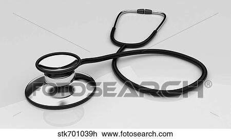 Drawing - Image of stethoscope.. Fotosearch