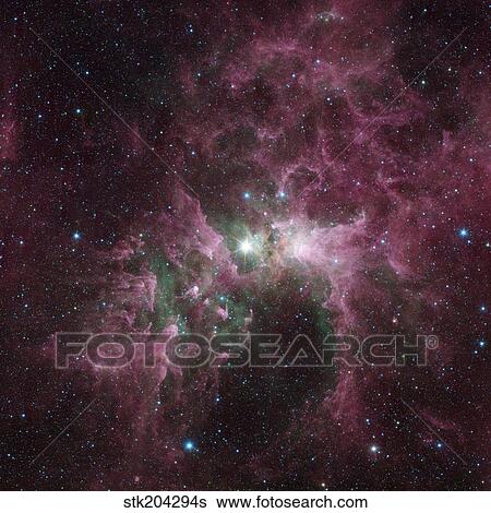 Stock Photograph - Infrared view of the Carina Nebula.. Fotosearch