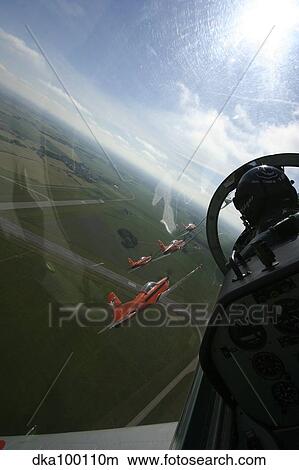 Inside the Pilatus PC-7 turboprop trainer of the Swiss Air Force display team. View Large Photo Image Picture - Inside the Pilatus PC-7 turboprop trainer of the Swiss Air Force display team. . Fotosearch