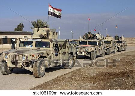 Iraqi Army soldiers aboard M1114 humvee vehicles. View Large Photo Image Picture - Iraqi Army soldiers aboard M1114 humvee vehicles.. Fotosearch