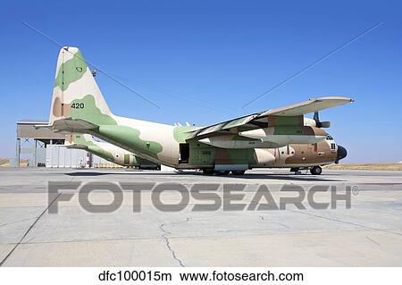 Israeli Air Force C-130 Karnaf on the ramp at Nevatim Air Force Base. View Large Photo Image Picture - Israeli Air Force C-130 Karnaf on the ramp at Nevatim Air Force Base.. Fotosearch