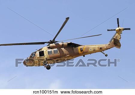 Israeli Air Force UH-60 Yanshuf helicopter in flight, Hatzerim, Israel. View Large Photo Image Picture - Israeli Air Force UH-60 Yanshuf helicopter in flight, Hatzerim, Israel.. Fotosearch