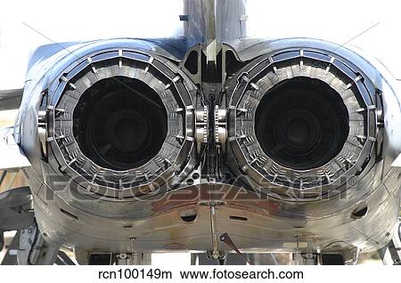 Picture - Italian Air Force Tornado aircraft engines exhaust close-up.. Fotosearch