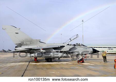 Italian Air Force Tornado ECR with rainbow, Albacete, Spain. View Large Photo Image Picture - Italian Air Force Tornado ECR with rainbow, Albacete, Spain.. Fotosearch