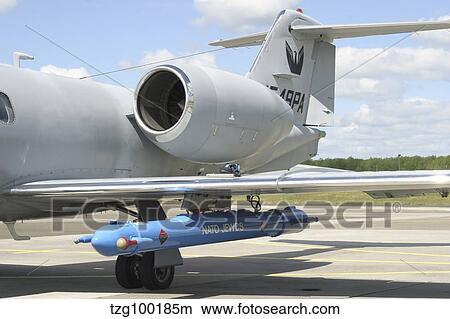 Jamming pod on a Learjet, Hohn Air Base, Germany. View Large Photo Image Picture - Jamming pod on a Learjet, Hohn Air Base, Germany.. Fotosearch