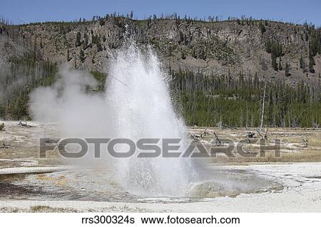 Jewel Geyser, Upper Geyser Basin geothermal area, Yellowstone National Park, Wyoming. View Large Photo Image Stock Photograph - Jewel Geyser, Upper Geyser Basin geothermal area, Yellowstone National Park, Wyoming.. Fotosearch