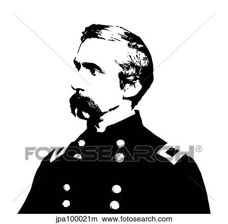 Joshua L. Chamberlain, vector portrait. View Large Illustration Stock Illustration - Joshua L. Chamberlain, vector portrait.. Fotosearch