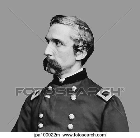 Stock Illustration - Joshua L. Chamberlain, vector portrait.. Fotosearch
