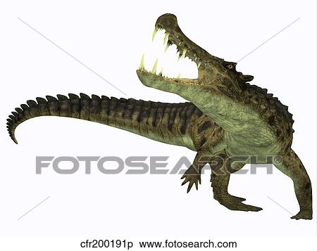 Kaprosuchus is an extinct genus of crocodile. View Large Illustration Stock Illustration - Kaprosuchus is an extinct genus of crocodile.. Fotosearch