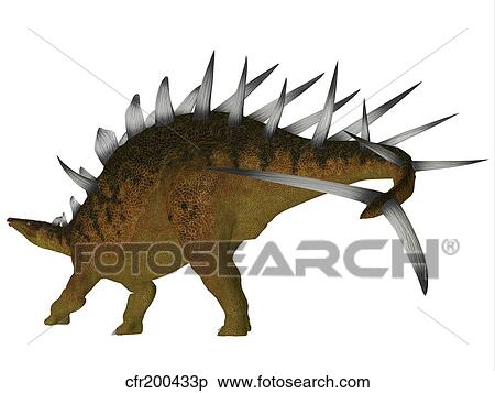 Kentrosaurus dinosaur. View Large Illustration Stock Illustration - Kentrosaurus dinosaur.. Fotosearch