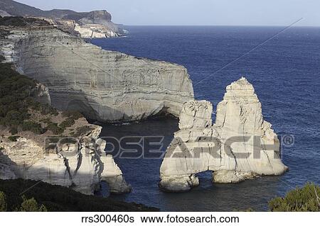 Stock Photograph - Kleftiko arch, Milos Island, Greece.. Fotosearch