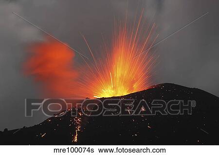 Krakatau eruption, Sunda Strait, Indonesia. View Large Photo Image Stock Photograph - Krakatau eruption, Sunda Strait, Indonesia.. Fotosearch