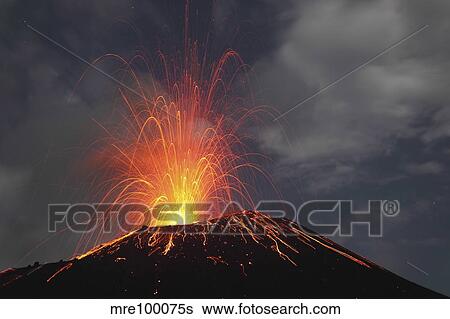 Krakatau eruption, Sunda Strait, Indonesia. View Large Photo Image Stock Photograph - Krakatau eruption, Sunda Strait, Indonesia.. Fotosearch