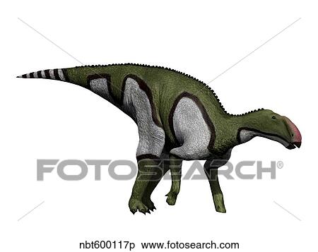 Kritosaurus dinosaur. View Large Illustration Stock Illustration - Kritosaurus dinosaur.. Fotosearch
