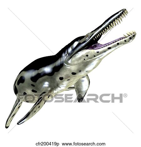 Stock Illustration - Kronosaurus is a large pliosaur reptile that lived in Cretaceous seas.. Fotosearch