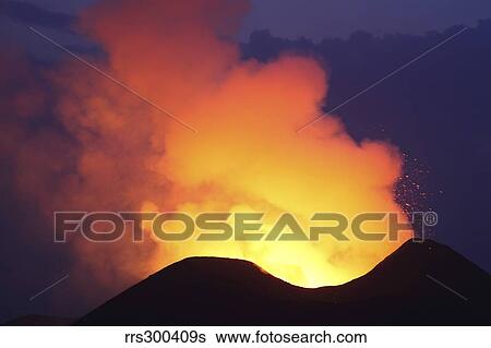 Lava in crater glowing during blue hour on Nyamuragira Volcano. View Large Photo Image Stock Photograph - Lava in crater glowing during blue hour on Nyamuragira Volcano.. Fotosearch