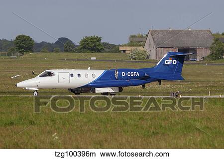 Picture - Learjet used for simulating enemy aircraft during exercises.. Fotosearch