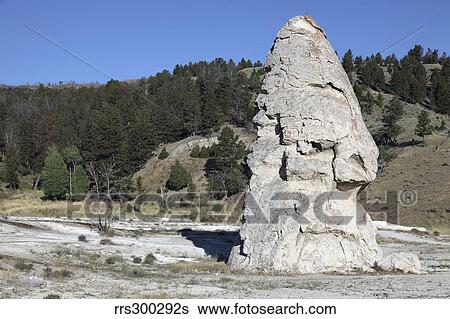 Liberty Cap exposed hot spring deposit, Mammoth Hot Springs, Yellowstone National Park. View Large Photo Image Stock Photograph - Liberty Cap exposed hot spring deposit, Mammoth Hot Springs, Yellowstone National Park.. Fotosearch