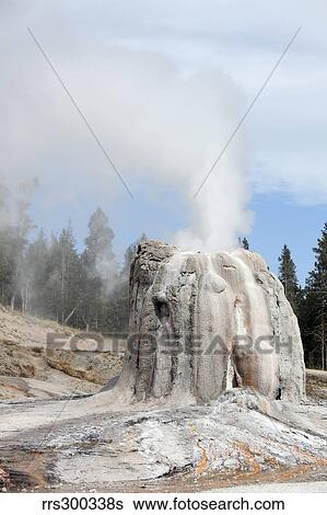 Lone Star Geyser erupting, Third Geyser Basin geothermal area, Yellowstone National Park, Wyoming. View Large Photo Image Stock Photograph - Lone Star Geyser erupting, Third Geyser Basin geothermal area, Yellowstone National Park, Wyoming.. Fotosearch