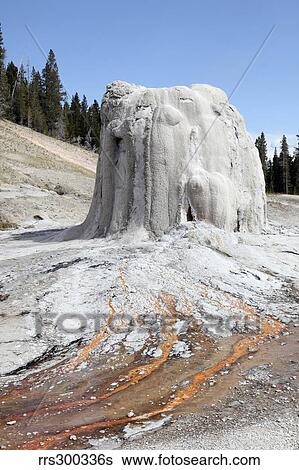 Lone Star Geyser geyserite cone, Third Geyser Basin geothermal area, Yellowstone National Park, Wyoming. View Large Photo Image Stock Photograph - Lone Star Geyser geyserite cone, Third Geyser Basin geothermal area, Yellowstone National Park, Wyoming.. Fotosearch