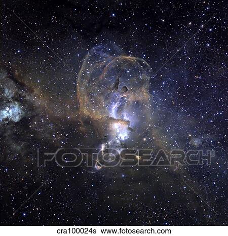 Loops of NGC 3576. View Large Photo Image Stock Photograph - Loops of NGC 3576.. Fotosearch