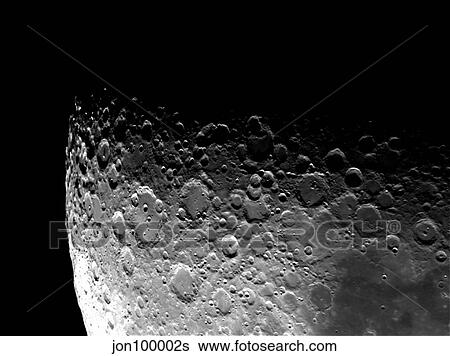 Stock Photograph - Lunar Craters Clavius, Moretus, and Maginus. Fotosearch