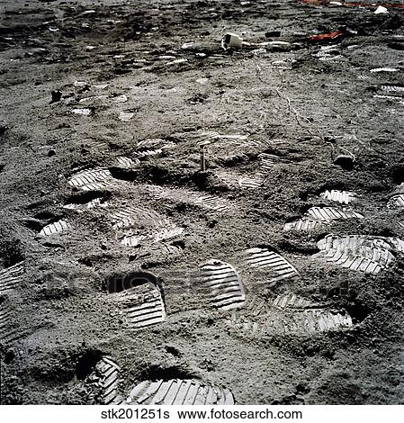 Lunar foot prints on the moon. View Large Photo Image Stock Photograph - Lunar foot prints on the moon.. Fotosearch