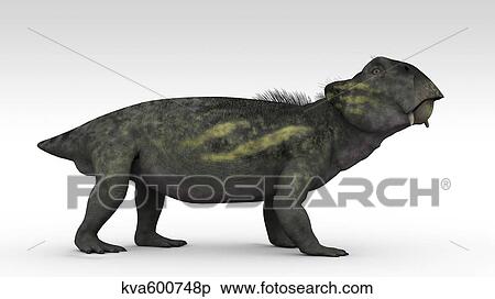 Lystrosaurus, a therapsid from the Permian and Triassic period. View Large Illustration Stock Illustration - Lystrosaurus, a therapsid from the Permian and Triassic period.. Fotosearch