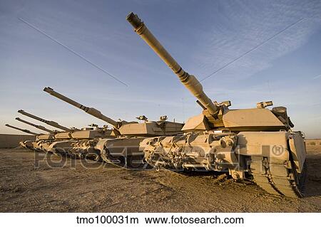 M1 Abrams tanks at Camp Warhorse. View Large Photo Image Picture - M1 Abrams tanks at Camp Warhorse.. Fotosearch
