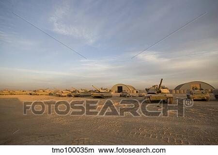 M1 Abrams tanks at Camp Warhorse. View Large Photo Image Picture - M1 Abrams tanks at Camp Warhorse.. Fotosearch