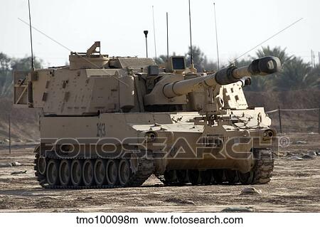 M109 Paladin, a self-propelled 155mm howitzer. View Large Photo Image Picture - M109 Paladin, a self-propelled 155mm howitzer.. Fotosearch