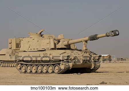 M109 Paladin, a self-propelled 155mm howitzer. View Large Photo Image Picture - M109 Paladin, a self-propelled 155mm howitzer.. Fotosearch