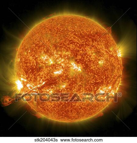 Magnificent Coronal Mass Ejection erupts on the Sun. View Large Photo Image Stock Photograph - Magnificent Coronal Mass Ejection erupts on the Sun.. Fotosearch