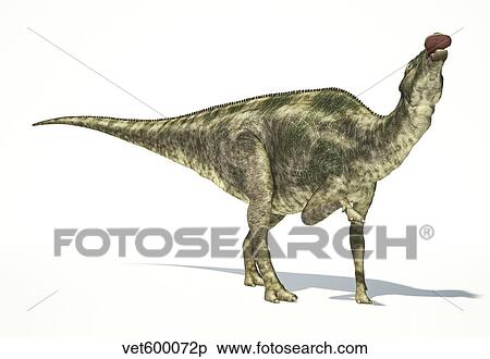 Maiasaura dinosaur on white background. View Large Illustration Stock Illustration - Maiasaura dinosaur on white background.. Fotosearch