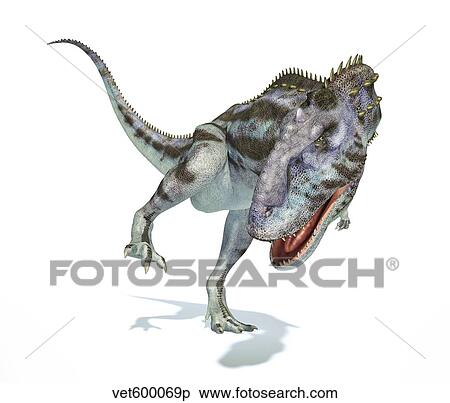 Stock Illustration - Majungasaurus dinosaur on white background.. Fotosearch