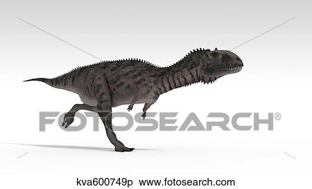 Stock Illustration - Majungasaurus dinosaur, white background.. Fotosearch