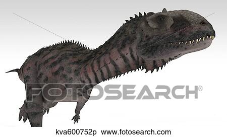 Majungasaurus dinosaur, white background. View Large Illustration Stock Illustration - Majungasaurus dinosaur, white background.. Fotosearch
