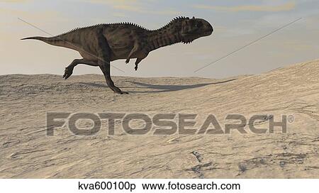 Majungasaurus running across a barren desert. View Large Illustration Stock Illustration - Majungasaurus running across a barren desert.. Fotosearch