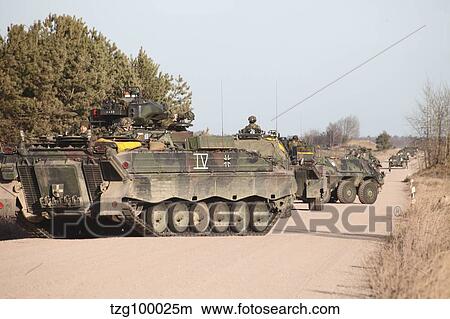 Picture - Marder infantry fighting vehicles of the German Army.. Fotosearch