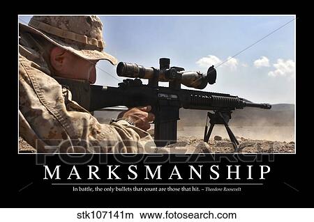 Marksmanship: Inspirational Quote and Motivational Poster View Large Photo Image Picture - Marksmanship: Inspirational Quote and Motivational Poster. Fotosearch