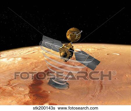 Mars Reconnaissance Orbiter View Large Illustration Stock Illustration - Mars Reconnaissance Orbiter. Fotosearch
