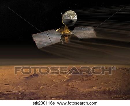 Mars Reconnaissance Orbiter View Large Photo Image Stock Photograph - Mars Reconnaissance Orbiter. Fotosearch