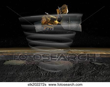 Stock Illustration - Mars Reconnaissance Orbiter's Radar at Work.. Fotosearch