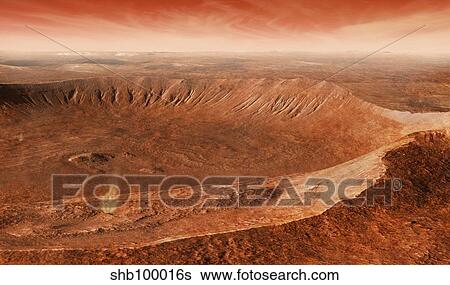 Martian Gullies in Noachis Terra, Mars. View Large Illustration Stock Illustration - Martian Gullies in Noachis Terra, Mars.. Fotosearch